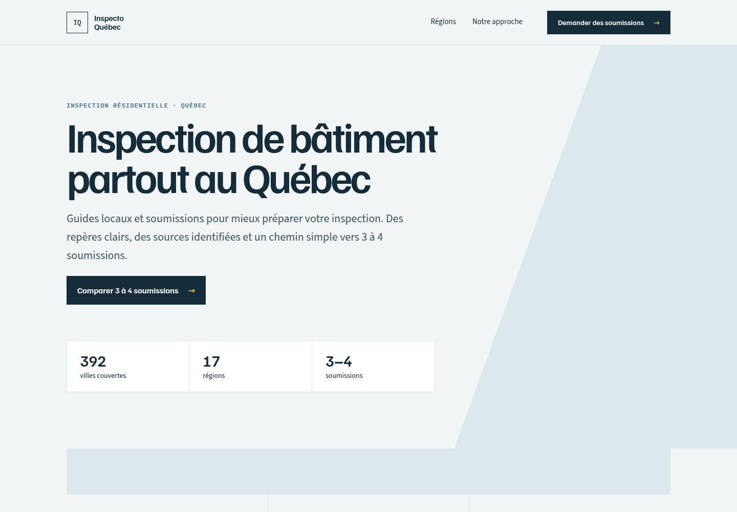 Aperçu du site InspectoQuébec